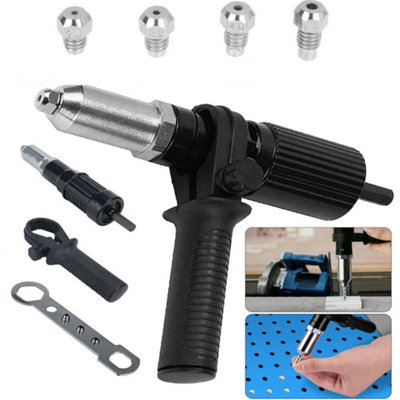 Rivet Nut Gun Cordless Drill Pop Adapter Riveting Riveter Insert Tool Electric from B&Q