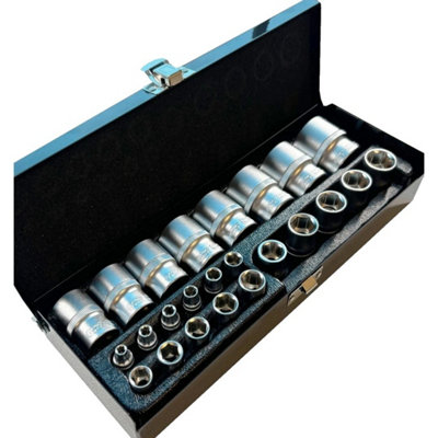 Imperial Sae Socket Set Point Cr-V Steel With Case from B&Q