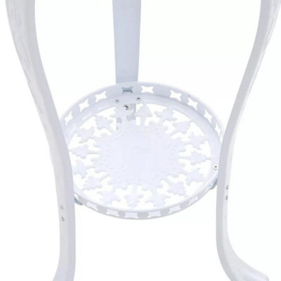  - White 80Cm Tall Metal Flower Plant Pot Display Plant Stand Shelf Garden Indoor Outdoor