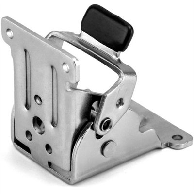 4X Silver Folding Table Chair Leg Hinges 90 Degree Self-Locking Bracket Hinge Hardware from B&Q