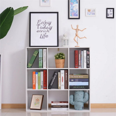 9 Cube Storage Unit Cabinet Bookcase Display ShelvesWhite from B&Q