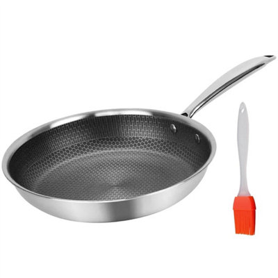 Stainless Steel Induction Geo Hex Frying Pan Non Stick Cooking Cookware 24Cmcm from B&Q