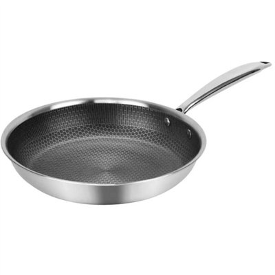 Stainless Steel Induction Geo Hex Frying Pan Non Stick Cooking Cookware 30Cm from B&Q