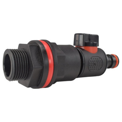  - Garden Water Butt Rain Barrel Outlet Tap & Adaptor KitUniversal Hose Connection