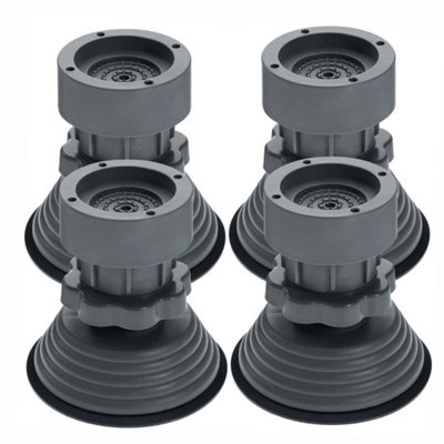 Grey 4Pcs Adjustable Anti Vibration Washing Machine Support Feet Pads