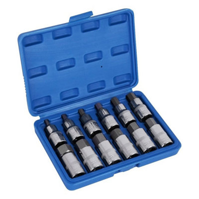 12Pcs 1/2" Drive Metric Hex Bit Socket Set 5mm-22mm Allen Key Sockets With Storage Box from B&Q
