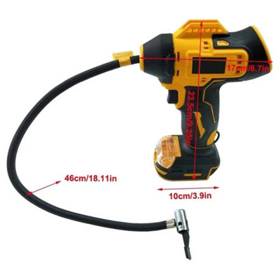  - 150Psi Cordless Car Tyre Inflator Pump For 18V 20V Power Tool Battery