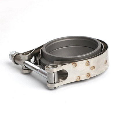 2.5 Inch V Band Clamp With 2 Mild Steel Flanges Exhaust Downpipe Tailpipe Kit from B&Q