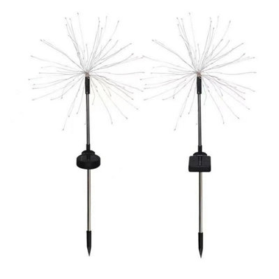  - 2 Pcs Solar Led Garden Stake Lights Outdoor Diy Decor Lamps