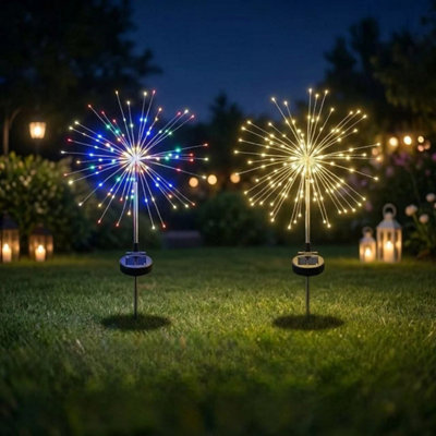  - 4 Pcs Solar Led Garden Stake Lights Outdoor Diy Decor Lamps