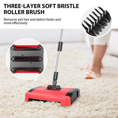 Carpet Sweeper Manual Cleaner Floor Duster Broom Pet Indoor Sweeping from B&Q