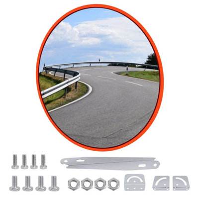 30Cm Outdoor Curved Wide Angle Convex Mirror Road Traffic Driveway Safety from B&Q