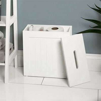 Wooden Slimline Shaker Unit Multi Purpose Bathroom Toilet Roll Storage from B&Q