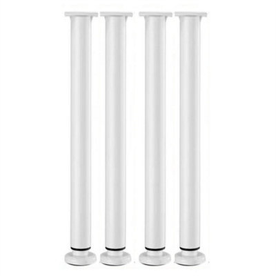 4Pcs Adjustable Kitchen Worktop Desk Breakfast Bar Table Leg Support Feet White from B&Q