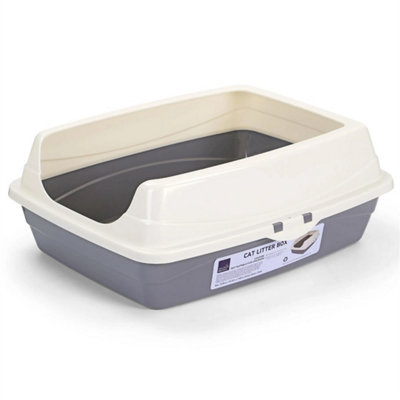 Large Cat Kitten Litter Tray Box High Sided Deep Toilet Loo Luxury Cat Centre from B&Q