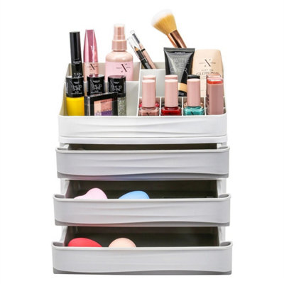 Solid Drawers-3 Drawers 13 Compartment Beauty Cosmetic Organiser Makeup Tray from B&Q