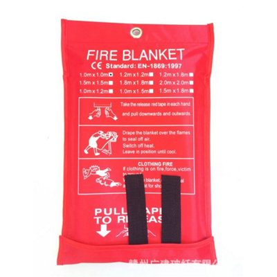4X Large Fire Blanket  Quick-Release Safety Cover For KitchenHome & Workplace from B&Q