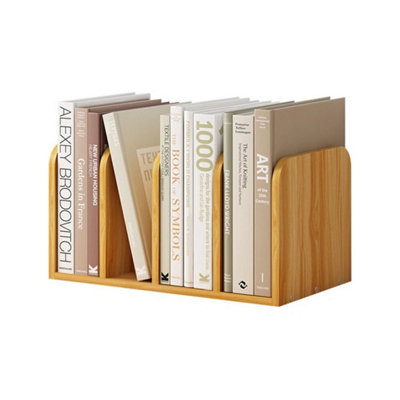  - 35X19.4X17.5Cm Wooden Desktop Bookshelf Organizer Rack Books Storage Shelf Bookcase