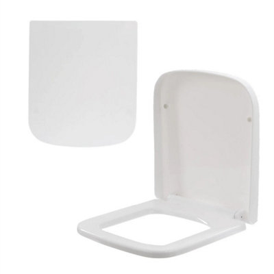 Square Anika Toilet Seats / WhiteSoft Close With Quick Release / Easy Installation