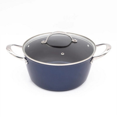  - 24Cm Casserole Pot Blue Pro Pans / Milk PanSaucepan & Casserole Dish / Non-Stick