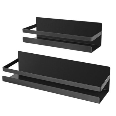 Black 2Pack Magnetic Spice Rack Seasoning Organizers Refrigerator Shelf Fridge Storage