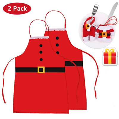 Apron B Christmas Aprons Kitchen Ornament Women Dinner Cooking Apron Home Decorations from B&Q