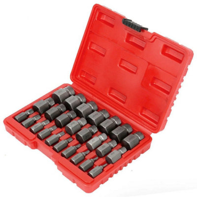  - 25Pcs Screw Extractor Set Hex Head Multi-Spline Easy Out Bolt Extractor Set
