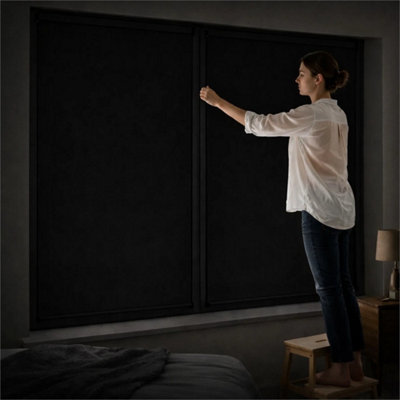 Stick On Blackout Temporary Window Blinds from B&Q
