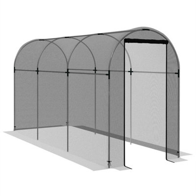 Black Plant Protection Fruit Cage 1.2X3.6X1.9M from B&Q