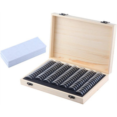 100Pcs Wooden Coin Storage Display Box Capsules from B&Q