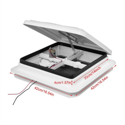 14 Inch Rv Roof Vent Fan White Skylight from B&Q