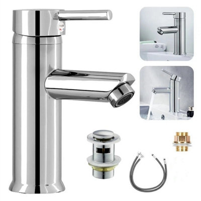 Mono Chrome Basin Mixer Tap With Waste Cloakroom from B&Q