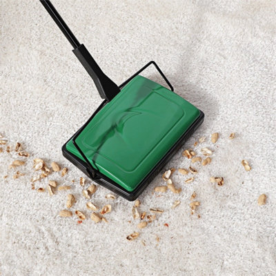 Manual Carpet Sweeper With Brush Cordless Rug from B&Q