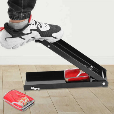 Can Crusher Foot Operated Floor Aluminium Tins Large from B&Q