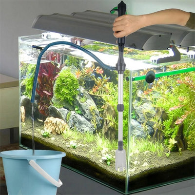 Electric Aquarium Gravel Cleaner Water Filter Washer Siphon Vacuum from B&Q