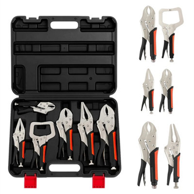  - Locking Pliers 6Pcs Grips Adjustable Wrench Vice Grips Pliers