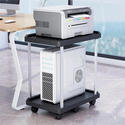 Mobile Stand Ventilated Computer Tower Stand 6 Caster Wheels Hold from B&Q