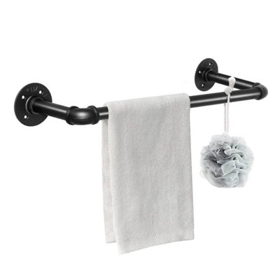 Furniture Towel Rail Holder Clothes Hanger Rustic Iron Pipe Handrail from B&Q