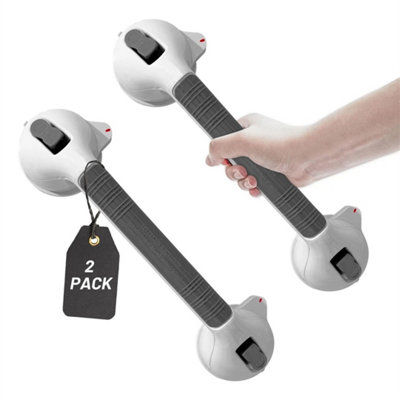 2X Suction Grab Rail Safe Handrail Disability Shower Safety Support from B&Q