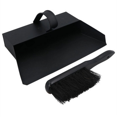 Metal Brush And Dustpan Dust Pan Set For Fireplaces And Stoves 2Pc from B&Q