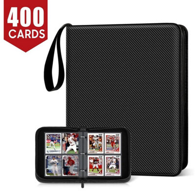  - 400 Card Slots  Pockets Trading Card Binder Holder Double Sided Zip Folder Album Book
