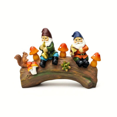 Garden Ornaments Solar Statues Resin Figurine Led Mushroom Lights from B&Q