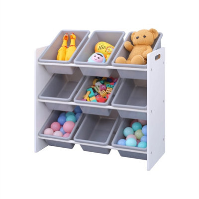  - Toy Storage Rack With 6 Removable Plastic Bins Toy Organizer Shelf