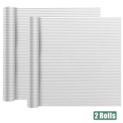 45X200Cm 2 Rolls 2M Privacy Film For Glass Windows No Glue Window Film Static Cling Striped Films from B&Q