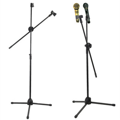 Pro Boom Mic Stand Adjustable With Clips from B&Q