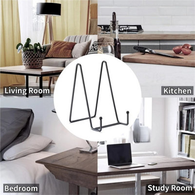 6Pcs 6" Large Iron Stand Holder Easel Display Metal Frame For Book Display Plate from B&Q