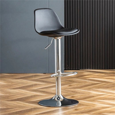 Set Of 2 Bar Stools Adjustable Height Swivel Chairs For Kitchen Pub Cafe from B&Q