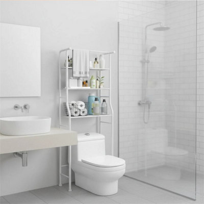 3 Tier Over Toilet Storage Rack Space Saving Shelf from B&Q
