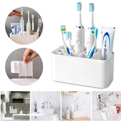  - No Drill Wall Mounted Toothbrush & Toothpaste Holder