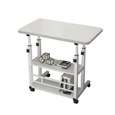 Adjustable Height Bedside Table Mobile Laptop Desk Overbed Table from B&Q